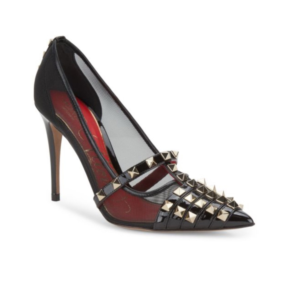 Valentino Rockstud Alcove 100 Patent & Mesh Pump